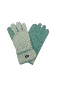 Green/White Lexington Organic Cotton Oxford Gardening Gloves Glove