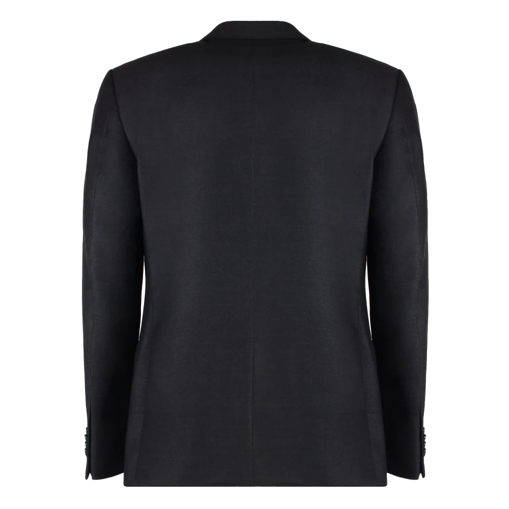 Z Zegna Wollen Pak Revers Kraag Dubbele Achtersplit Gray Heren