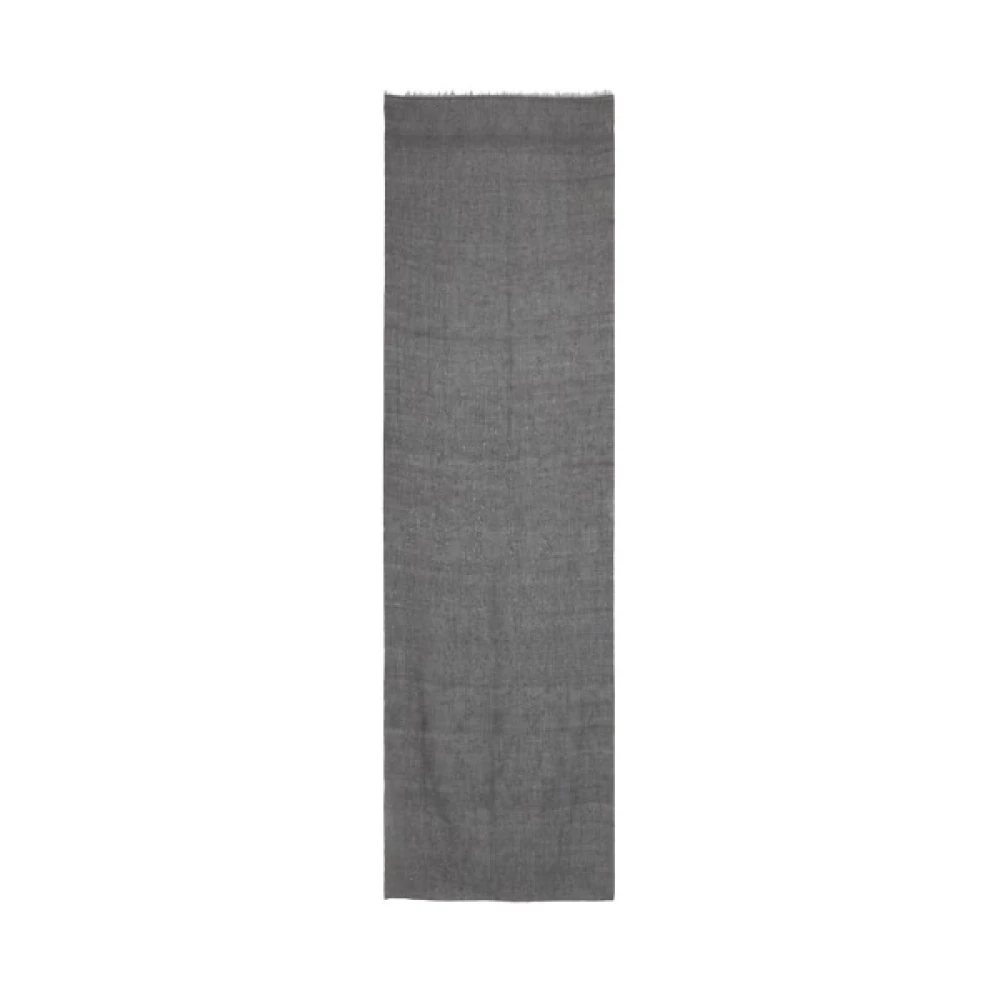 BRUNELLO CUCINELLI Grijze Cashmere Zijden Paillet Sjaal Gray Dames