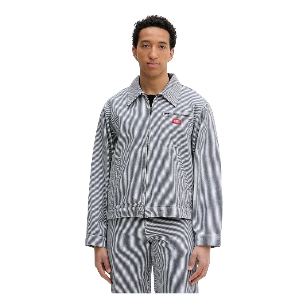 Dickies Uomo Retro Indigo Giacca Hickory Painter Jacket L - Immagine 2