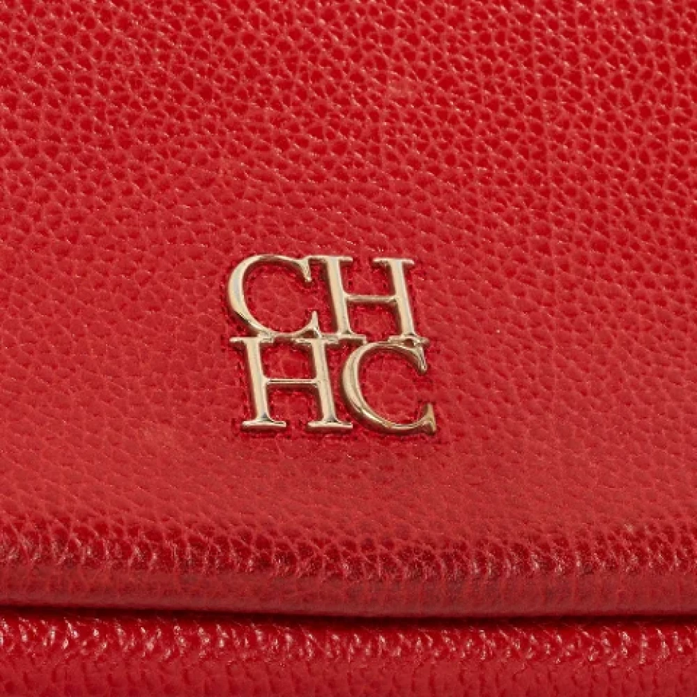 Carolina Herrera Pre-owned Leather clutches Red Dames