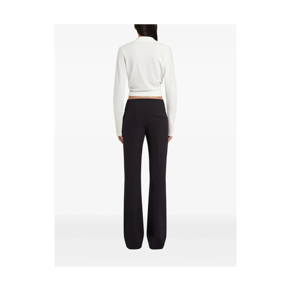 Courrèges Witte Twist Sweater met Brede Revers White Dames