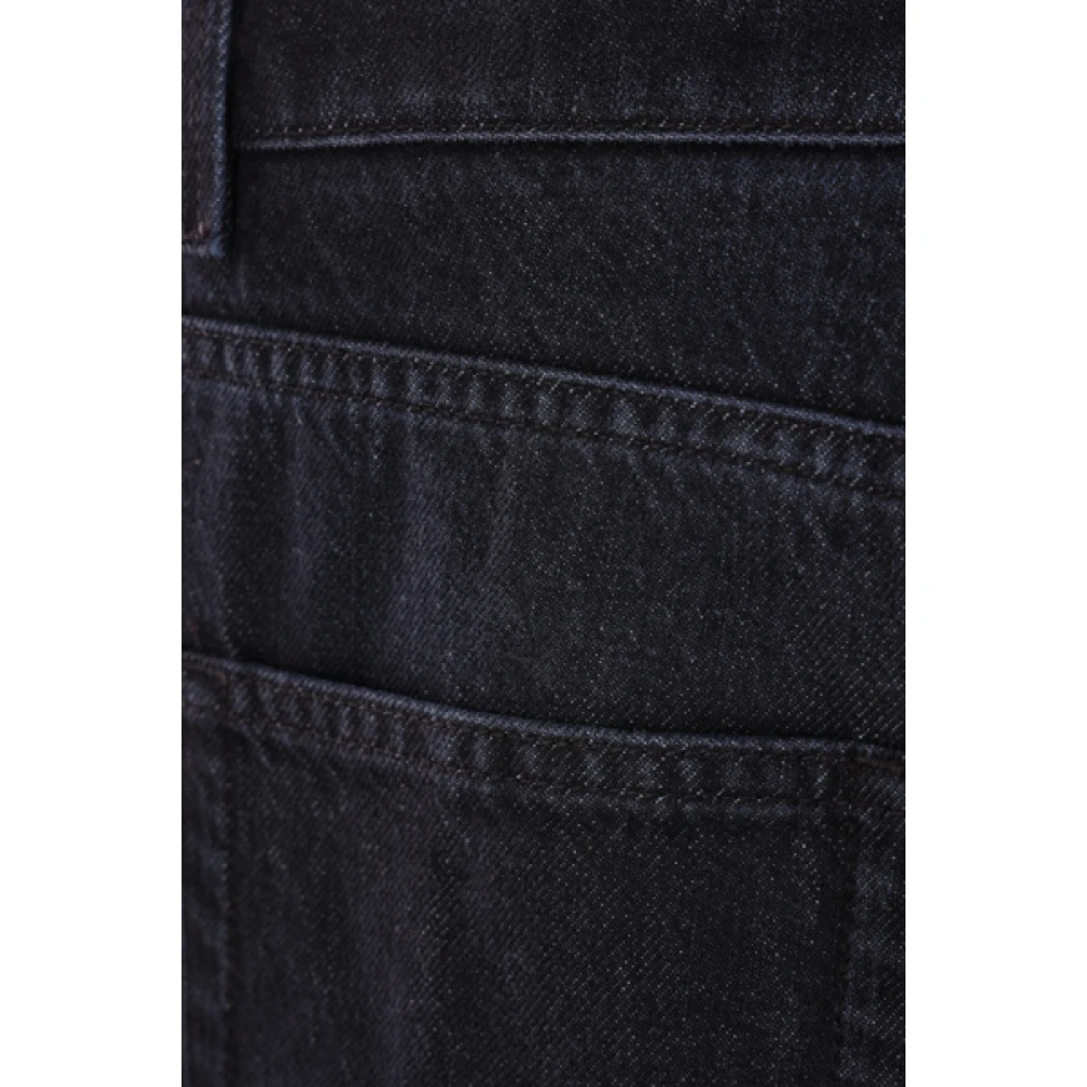 Dolce & Gabbana Donkerblauwe Regular-Fit Denim Jeans met Logo Details Black Heren