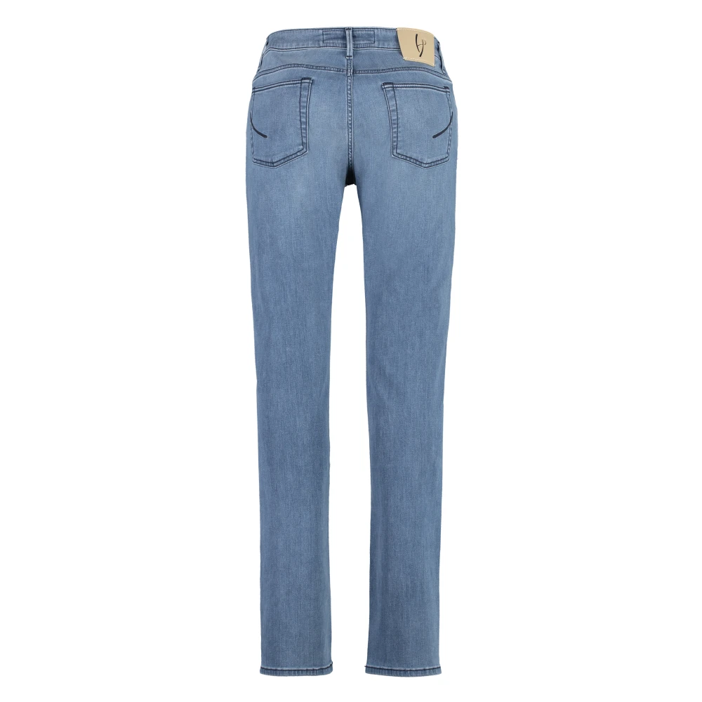 Hand Picked Slim Fit Jeans met Metalen Knopen Blue Heren