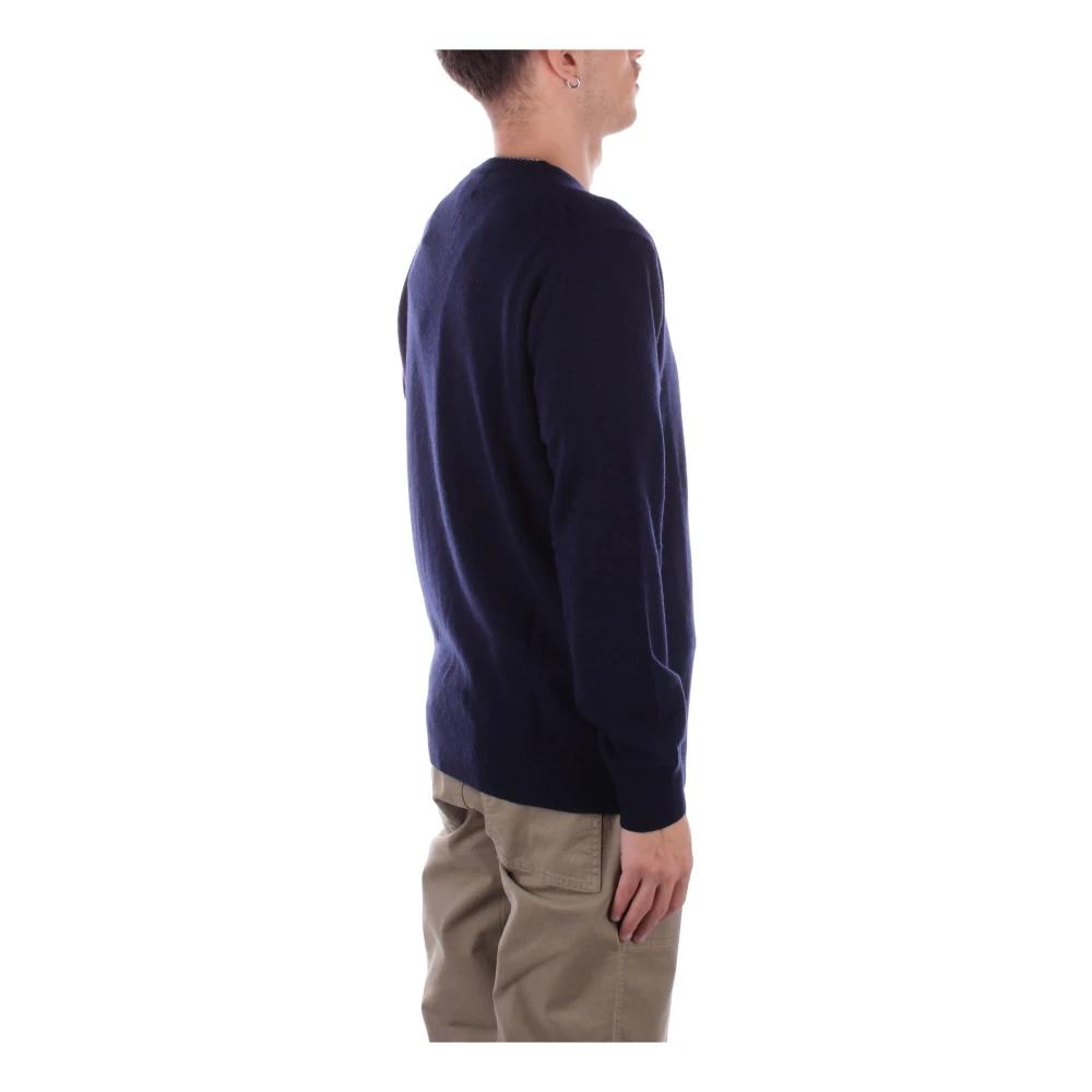 Saint Barth Logo Front Sweaters Blue Heren