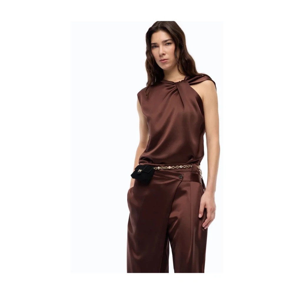 Pinko Donna Marrone Camicette M, New,