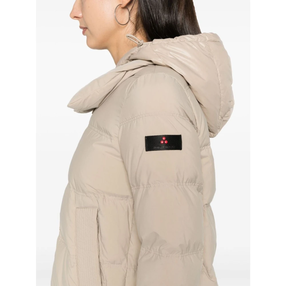 Peuterey Gewatteerde Waterafstotende Jas Beige Dames