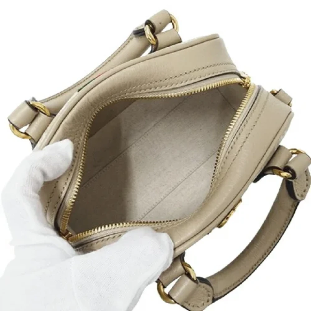 Gucci Vintage Pre-owned Fabric gucci-bags Beige Dames