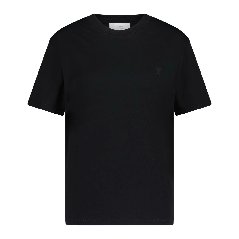 Ami Paris Logotyp Broderad T-shirt Black, Herr