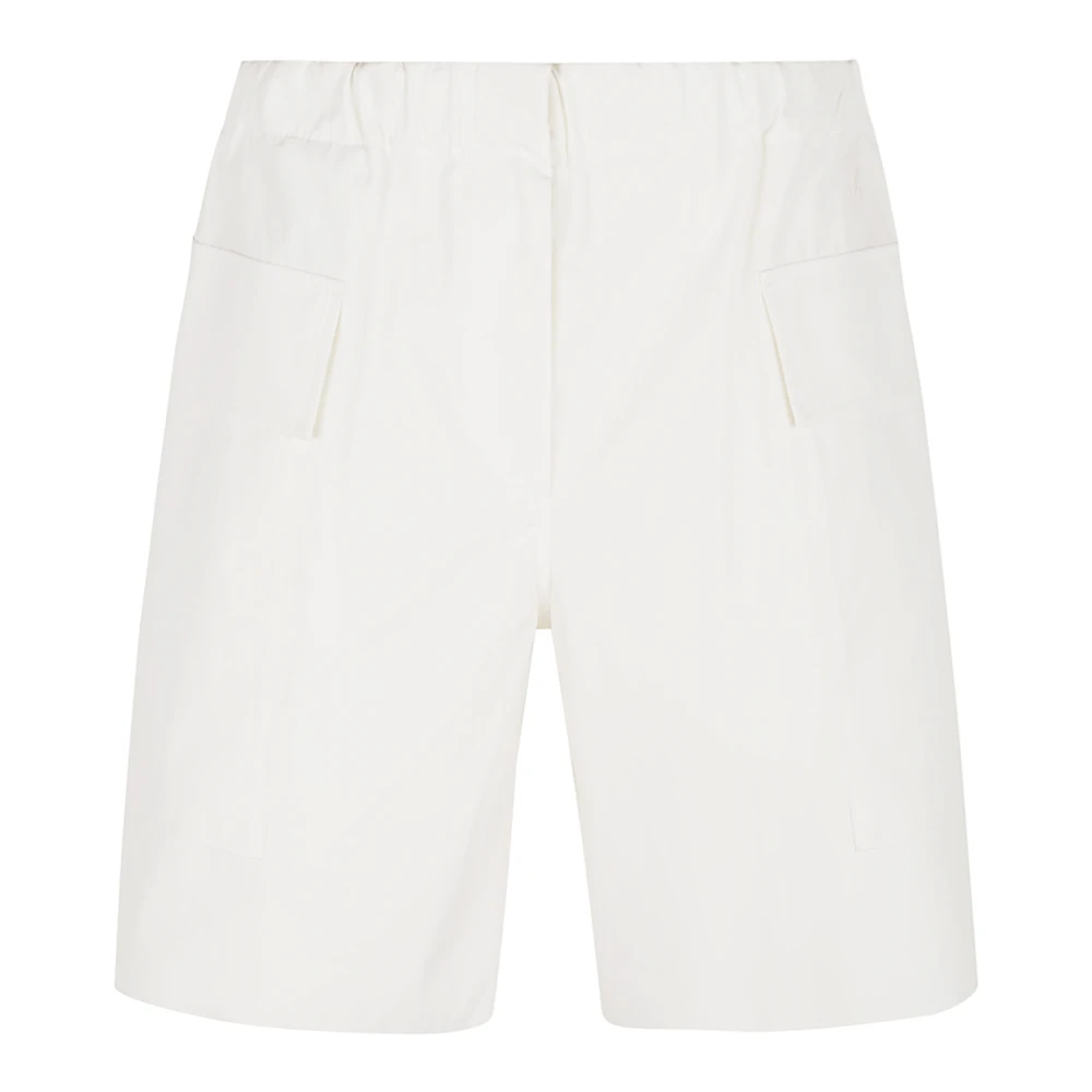 Jil Sander Women's White Casual Shorts,, Cotton Trousers For Medium