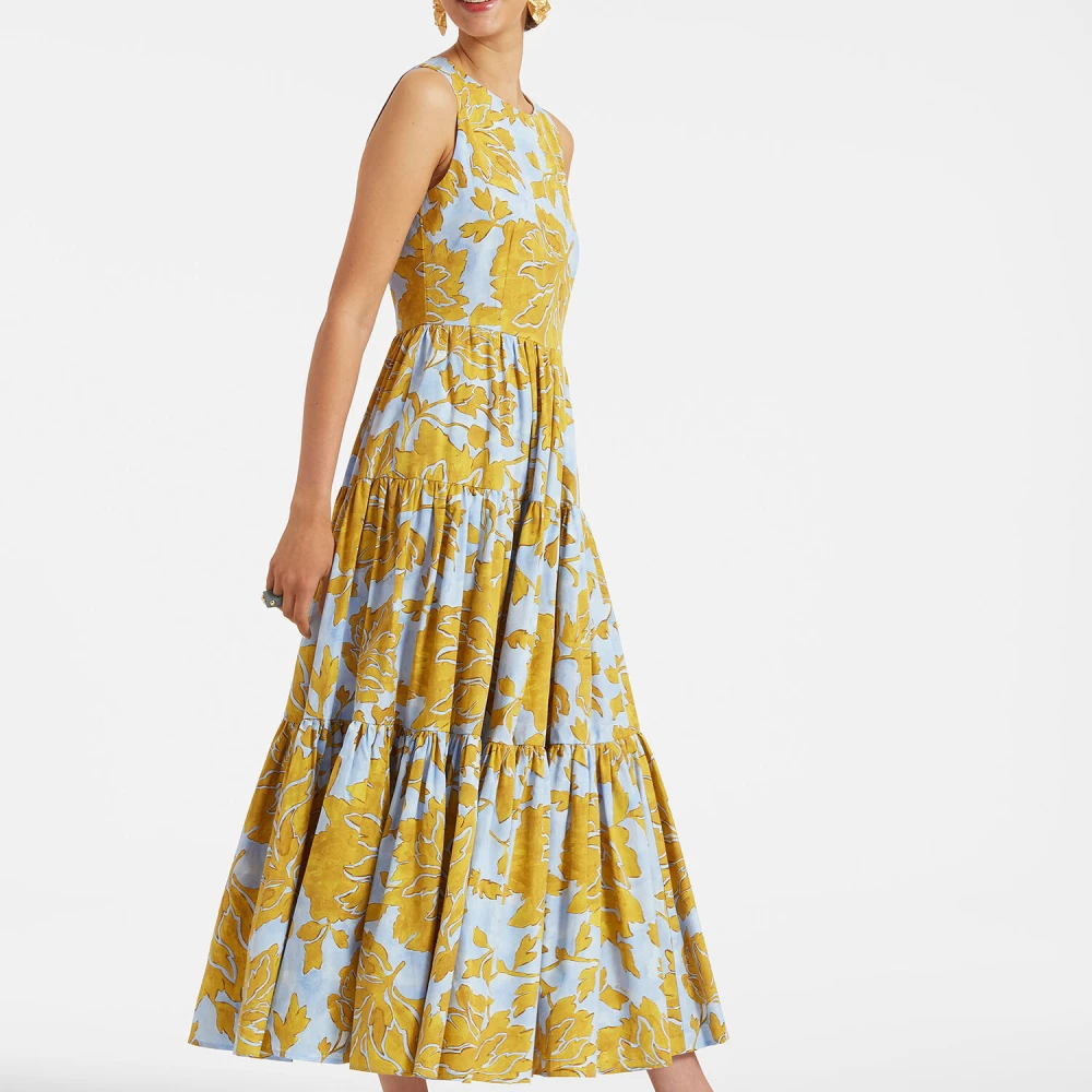 La DoubleJ Volumineuze Mouwloze Grote Jurk Multicolor Dames