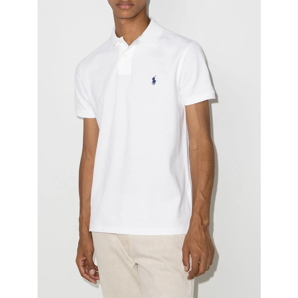 Polo Ralph Lauren Witte Polo Shirt met Pony Borduursel White Heren