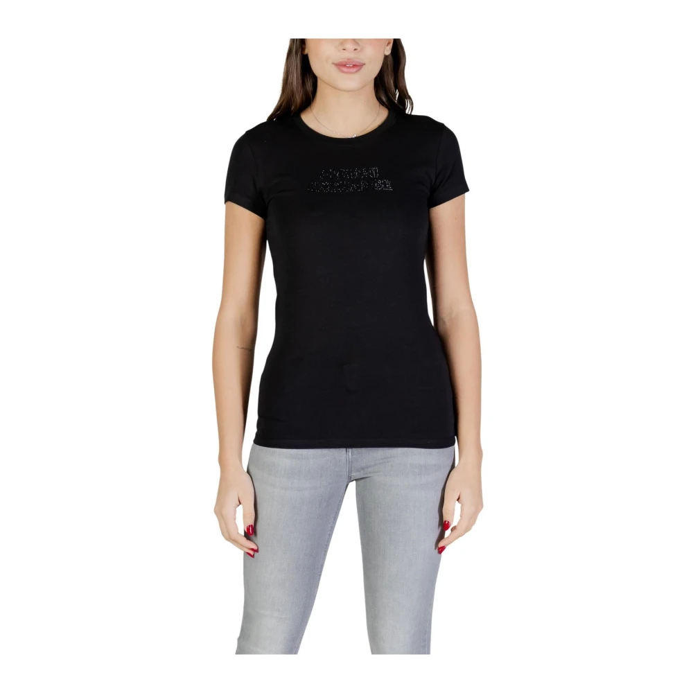 Armani Exchange Mujer Camiseta De Manga Corta Con Cuello Redondo