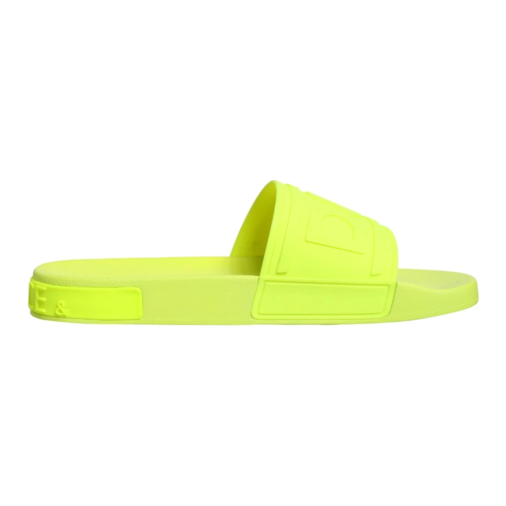 Dolce & Gabbana Men's Green Sliders, 10 Uk, Slides Slip On Sandals