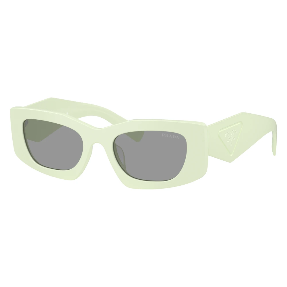 Prada Green/Grey Pr D03sd 05K50q Woman Sunglasses Acetate Squared Normal - Image 2