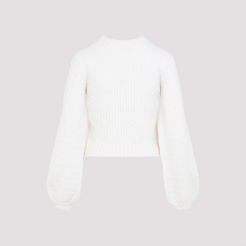 Max Mara Honeycomb Sweater Elvira White Dames