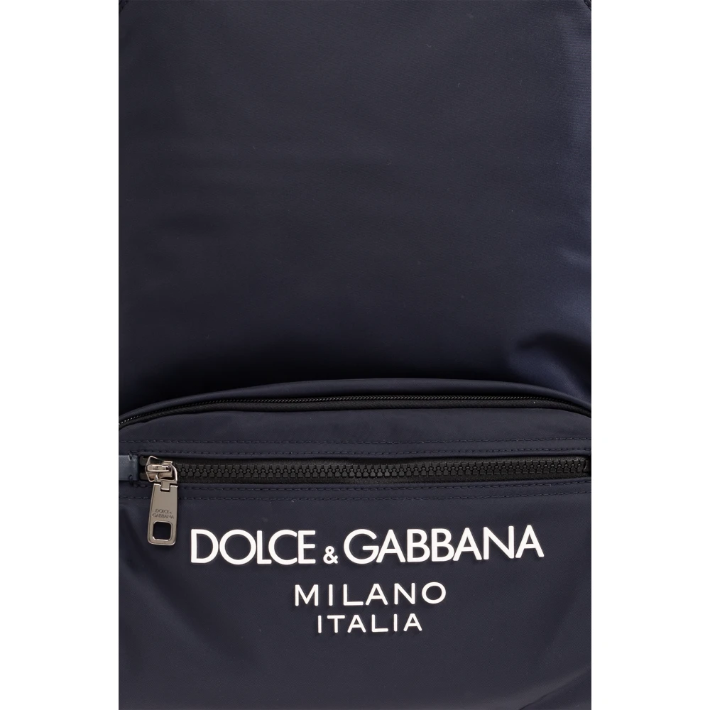 Dolce & Gabbana Rugzak met logo Blue Heren