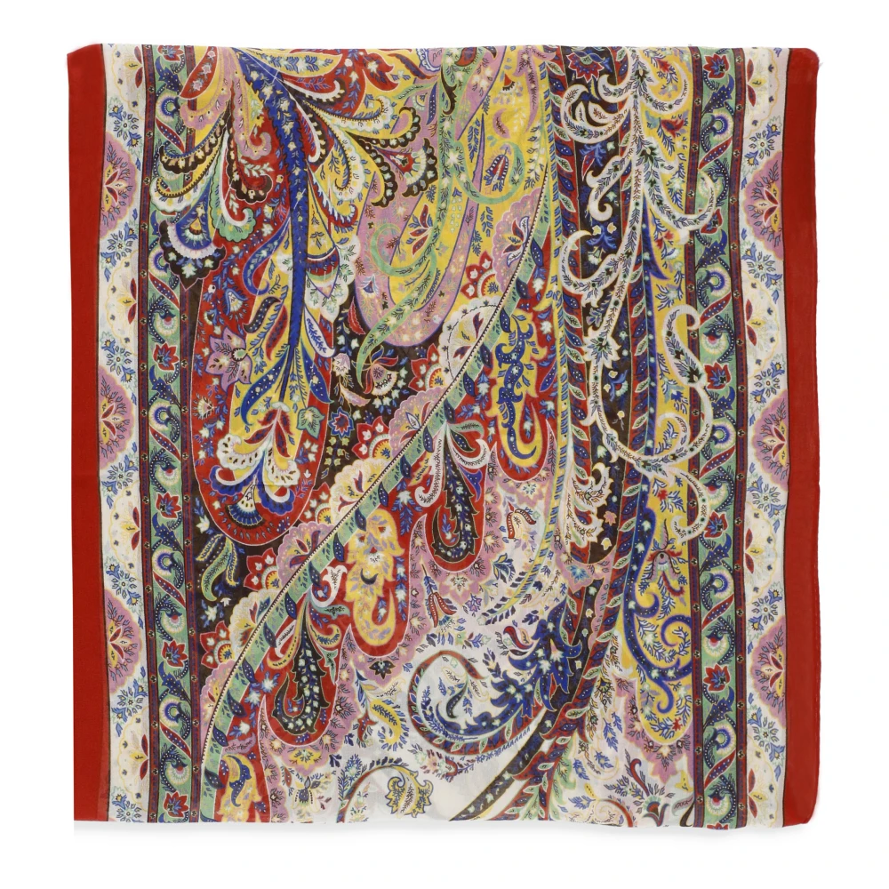 ETRO Multicolor Paisley Zijden Dames Sjaal Multicolor Dames