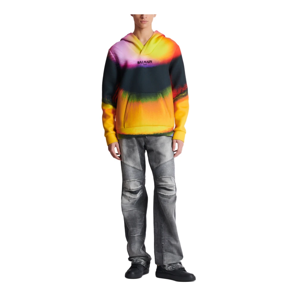 Balmain Neopreen hoodie met Ibby Njoya print Multicolor Heren