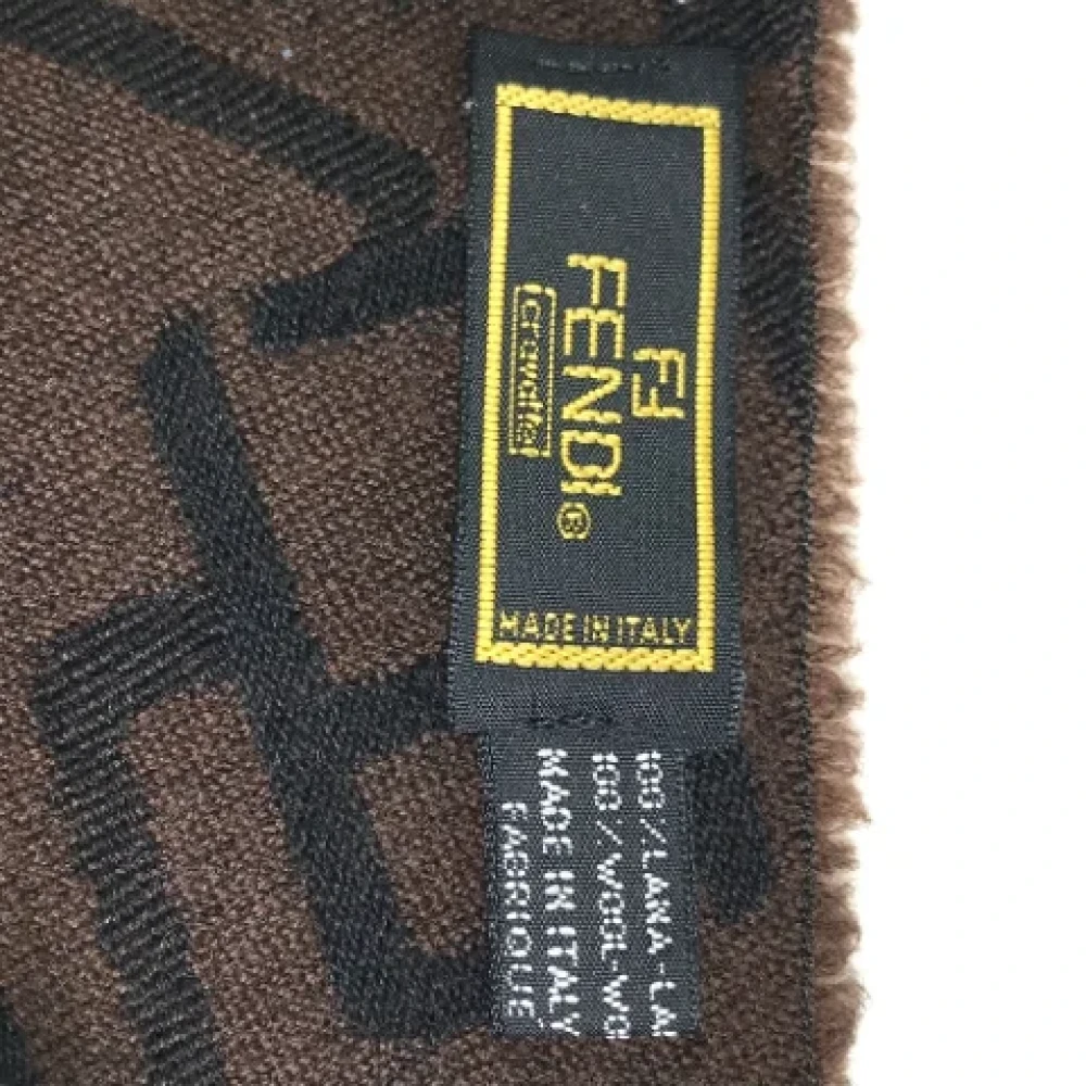 Fendi Vintage Pre-owned Wool scarves Black Unisex