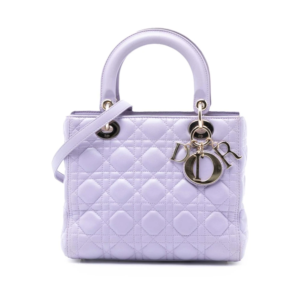 Dior Vintage Women's Purple Pre-Owned Top Handle Satchel