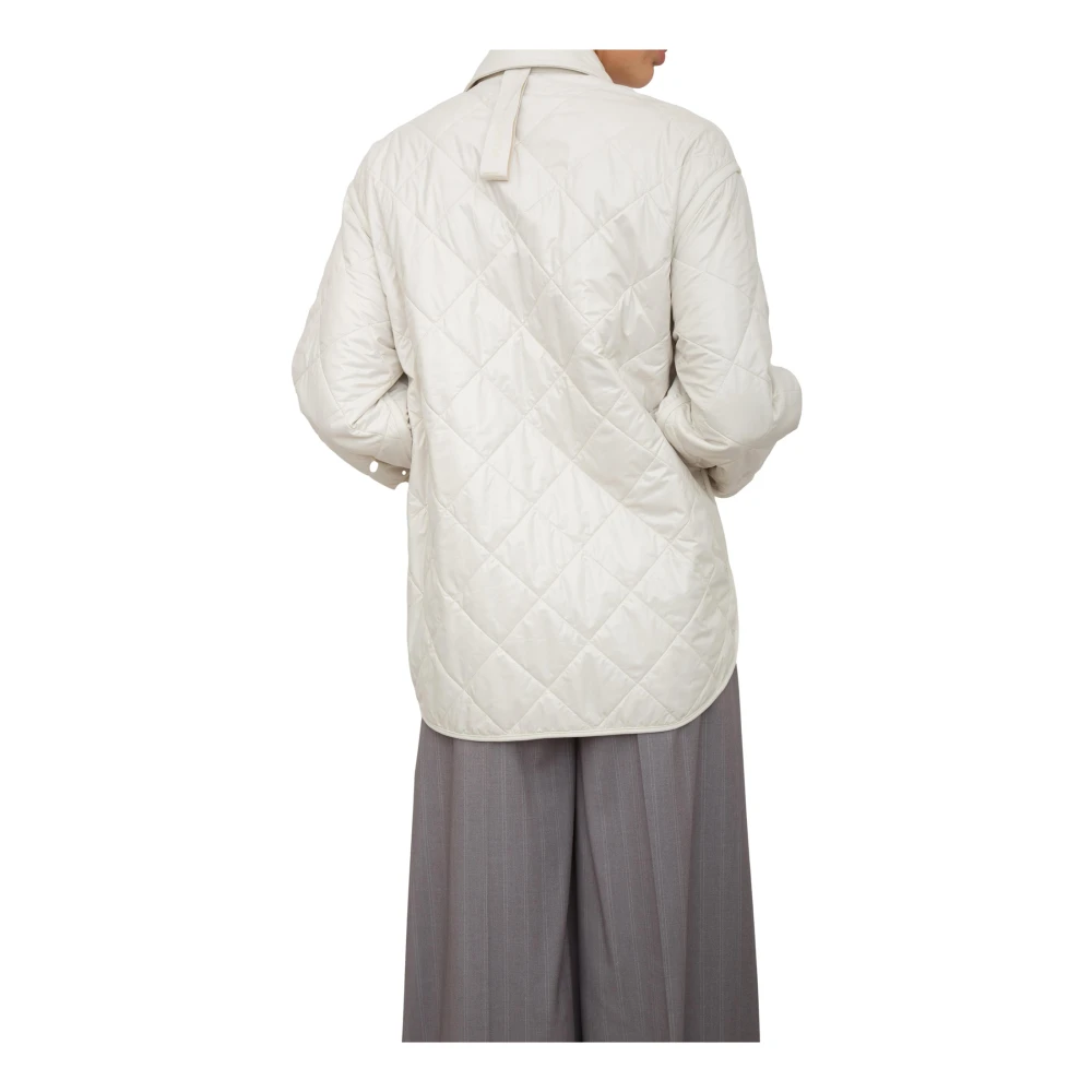 Marella Korte Gewatteerde Witte Jas White Dames