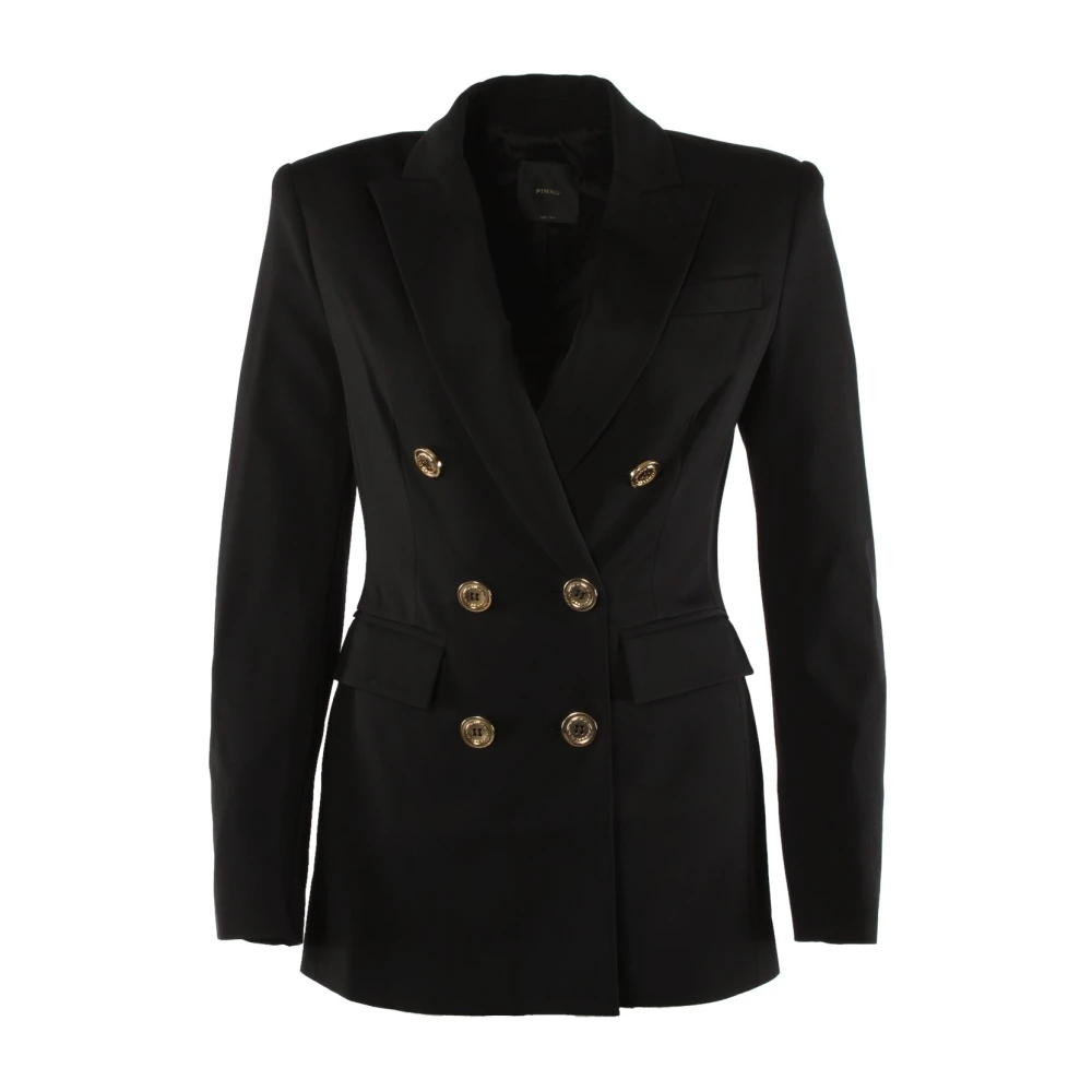 Pinko Elegante Zwarte Blazer Black Dames