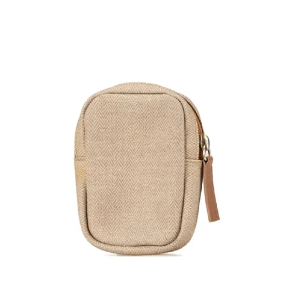 Bvlgari Vintage Pre-owned Leather pouches Beige Dames