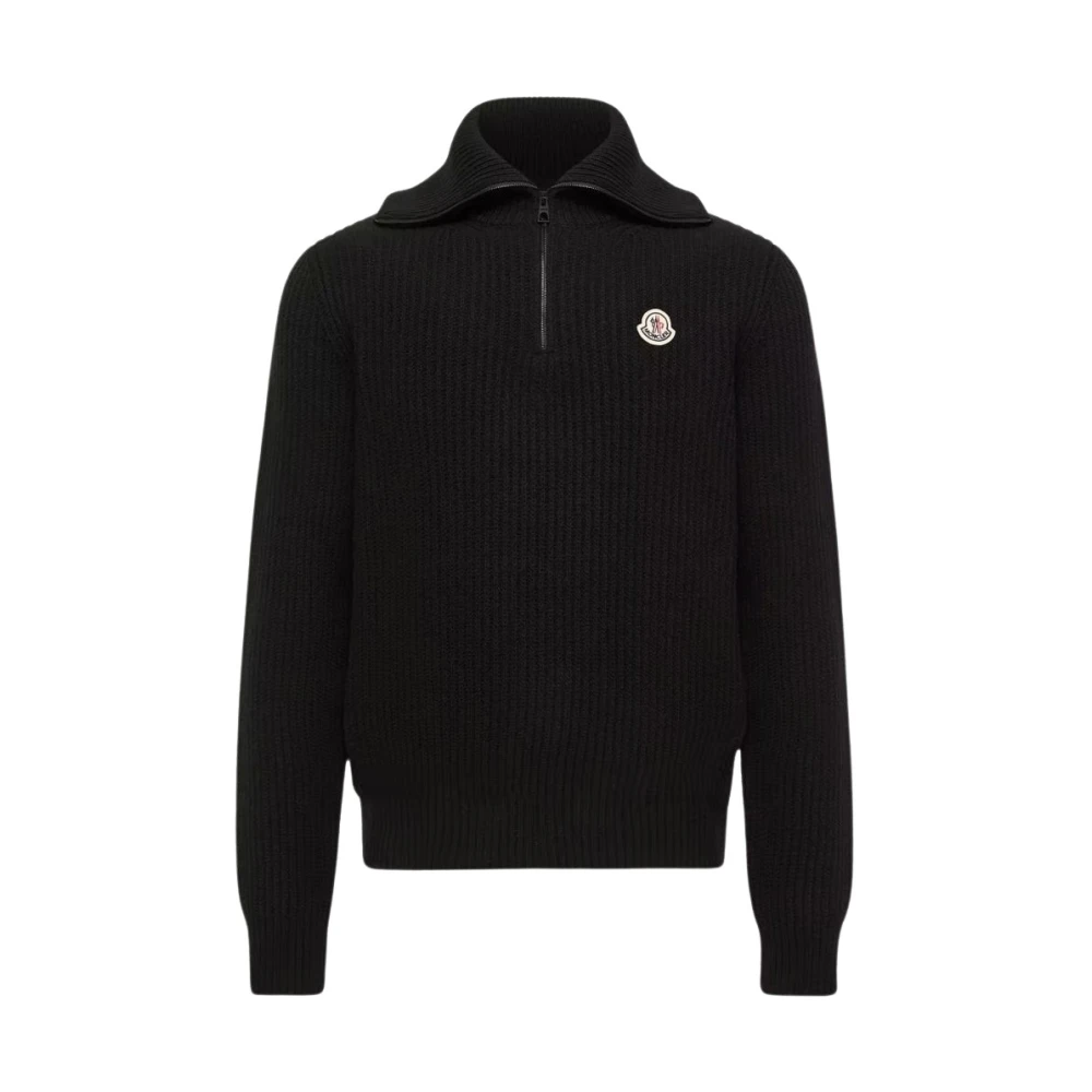 Moncler Heavy Knit 1/4 Zip Jumper Size: Xl- Colour: Black - Male - Zip-Throughs - Black - M - Sweatshirts & Hoodies