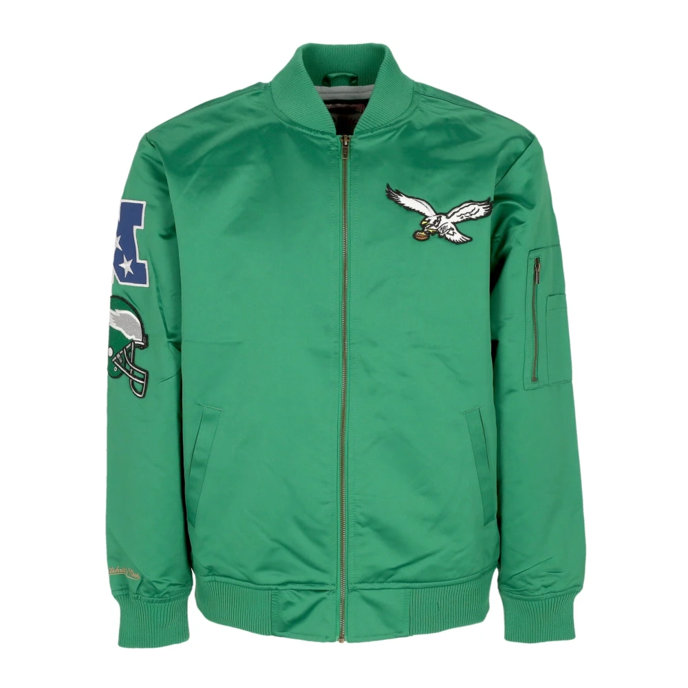 Mitchell & Ness Philadelphia Eagles Lichtgewicht Satijnen Bomberjack Green Heren