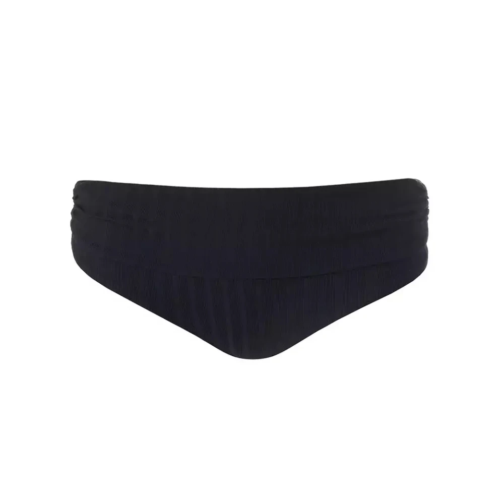 Melissa Odabash Gestreepte hoge taille bikinibroek Black Dames