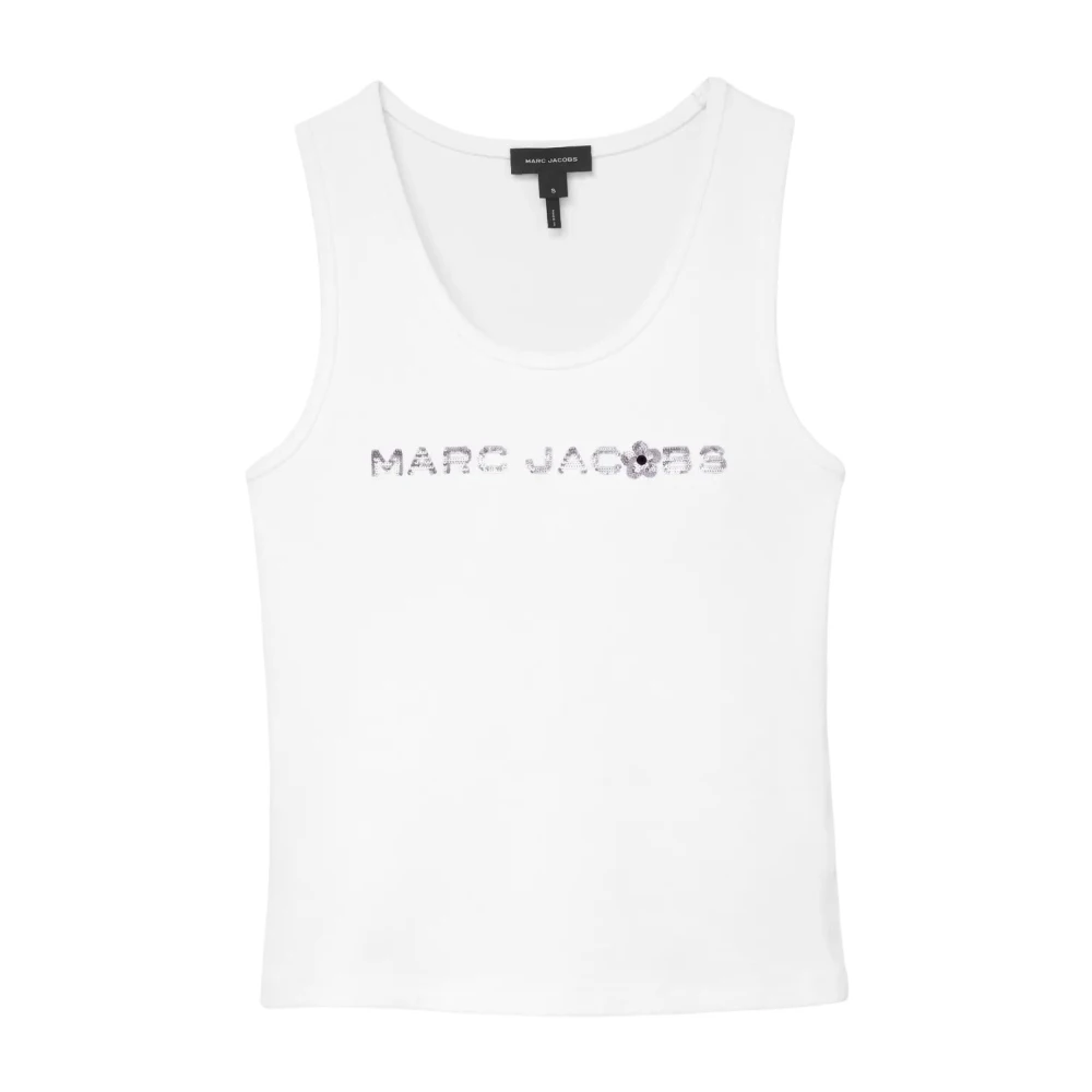 Marc Jacobs Paillet Madeliefje Tank Top White Dames
