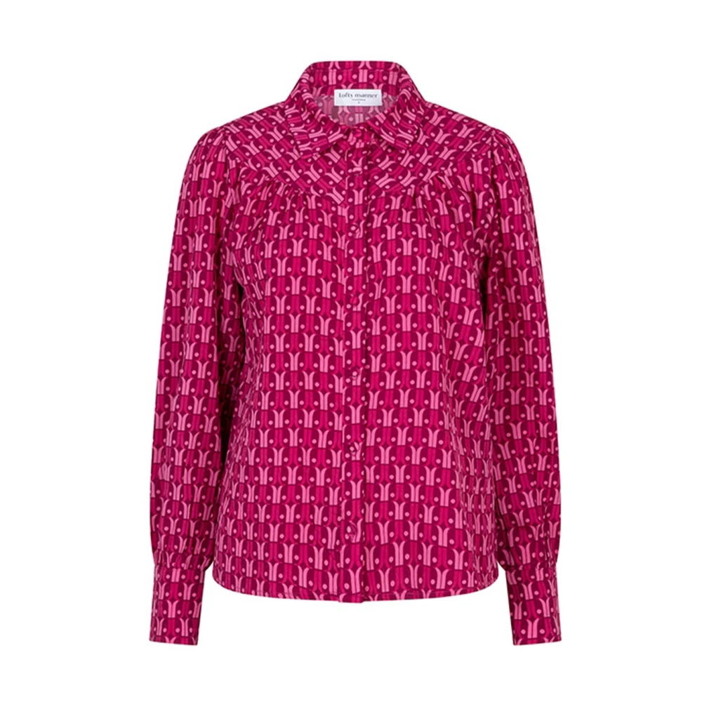 Lofty Manner Ella Blouse met lange mouwen Red Dames