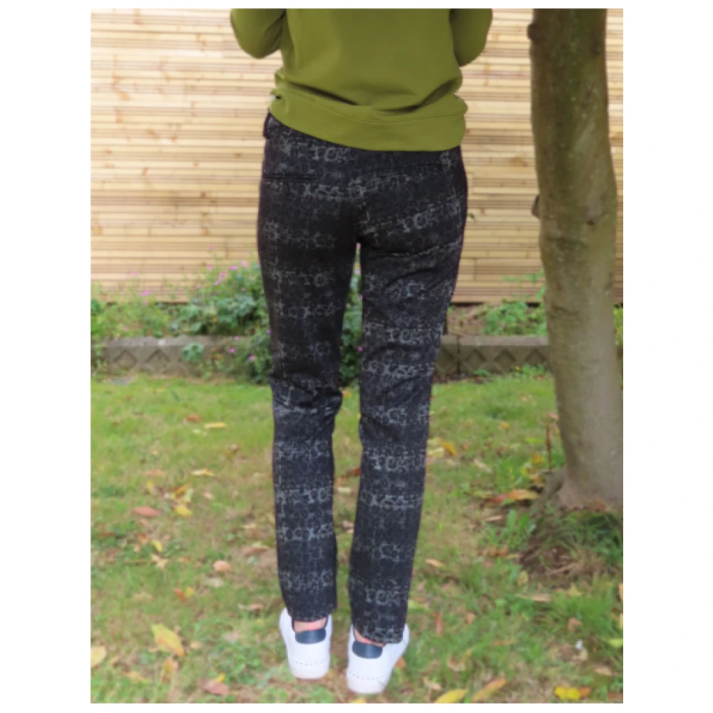 Mason's Jerseybroek met Luipaardprint Black Heren