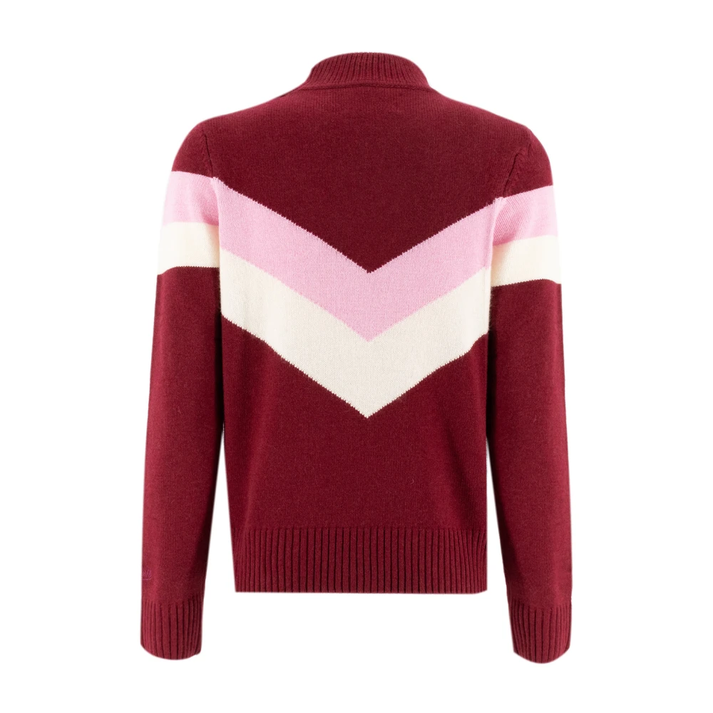 MC2 Saint Barth Kasjmier Turtleneck Jumper met Ribgezoomde Zoom Red Dames