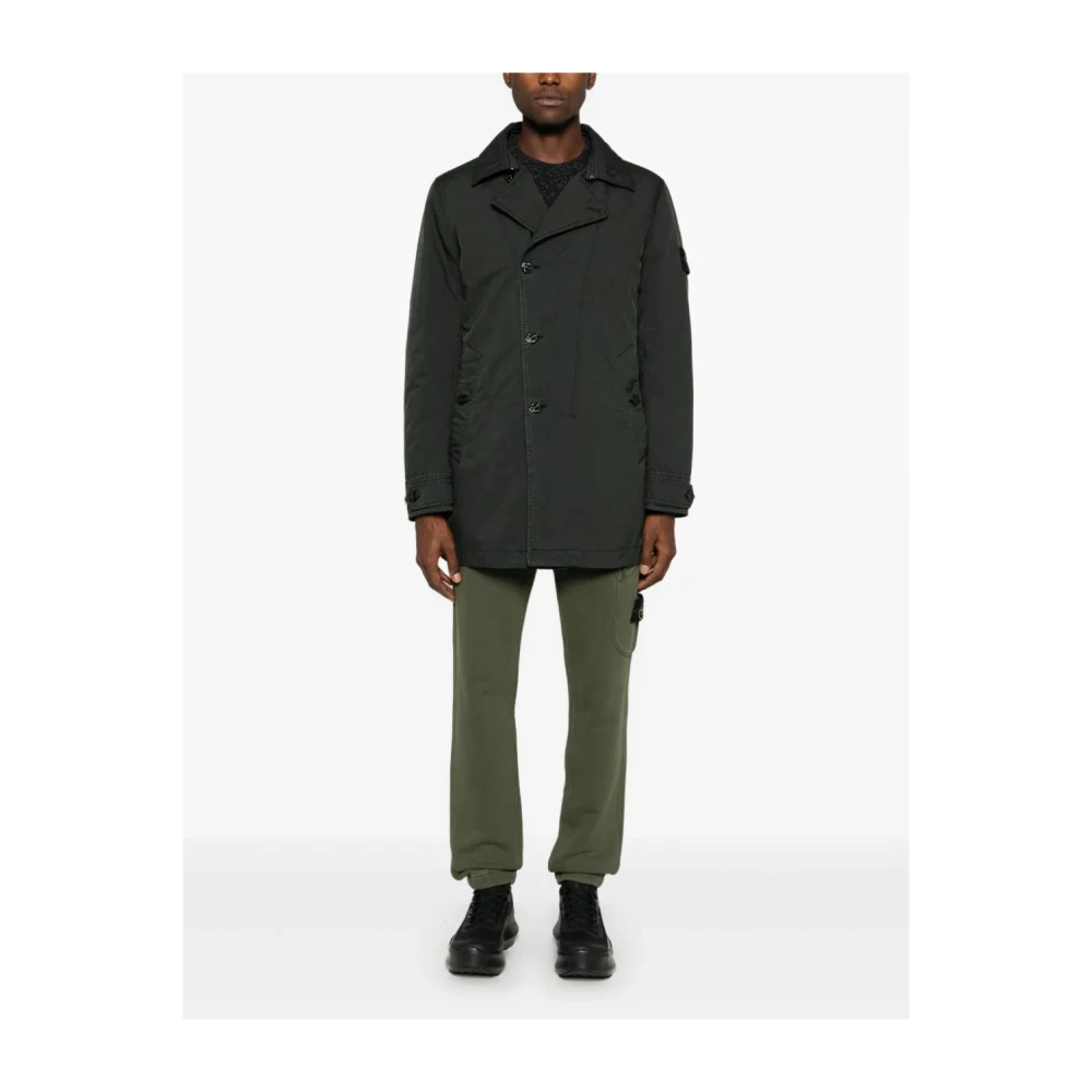 Stone Island Lei Grijs Gewatteerde Jas Gray Heren