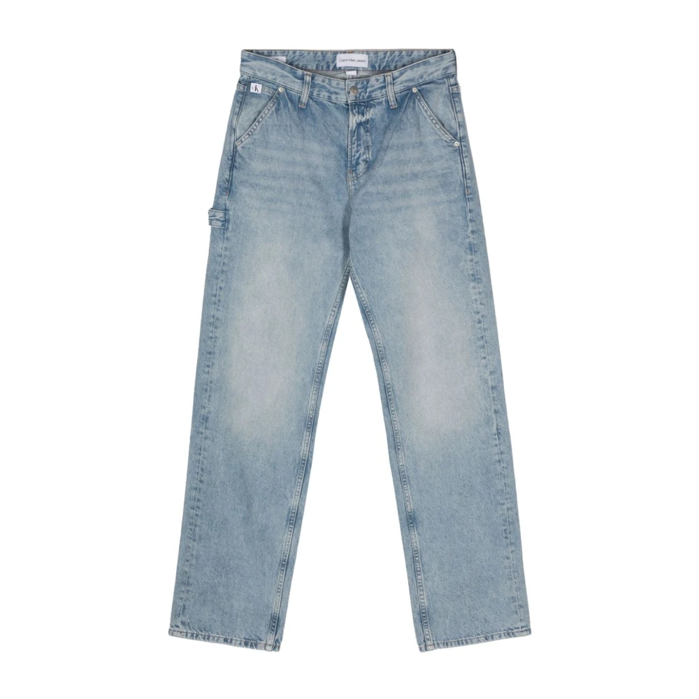 Calvin Klein Jeans Heldere Blauwe Straight Jeans Blue Heren