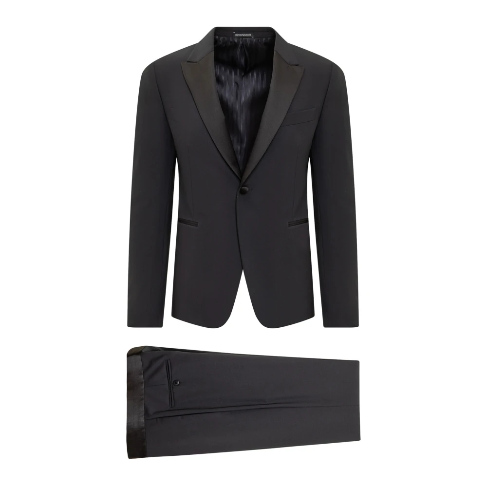 Emporio Armani Men's Blue Single Breasted Suits, Xl, Single-Breasted Suit