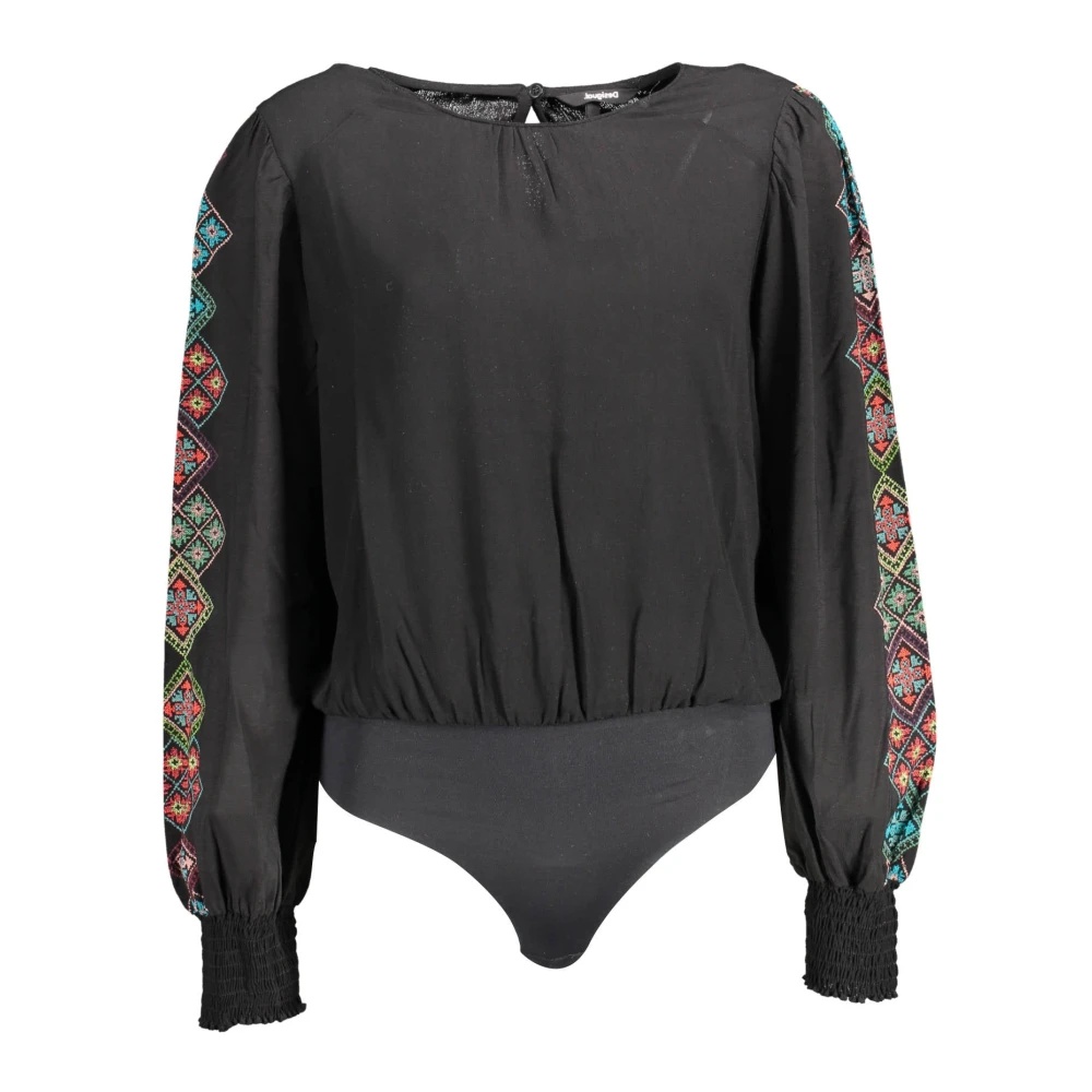 Desigual Women's Black Long Sleeve Body With Wide Neckline