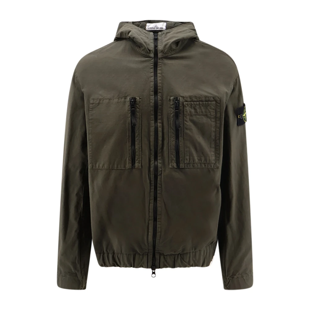 Stone Island Bomber Jackets, Male, L, Bomber Jacket Gray