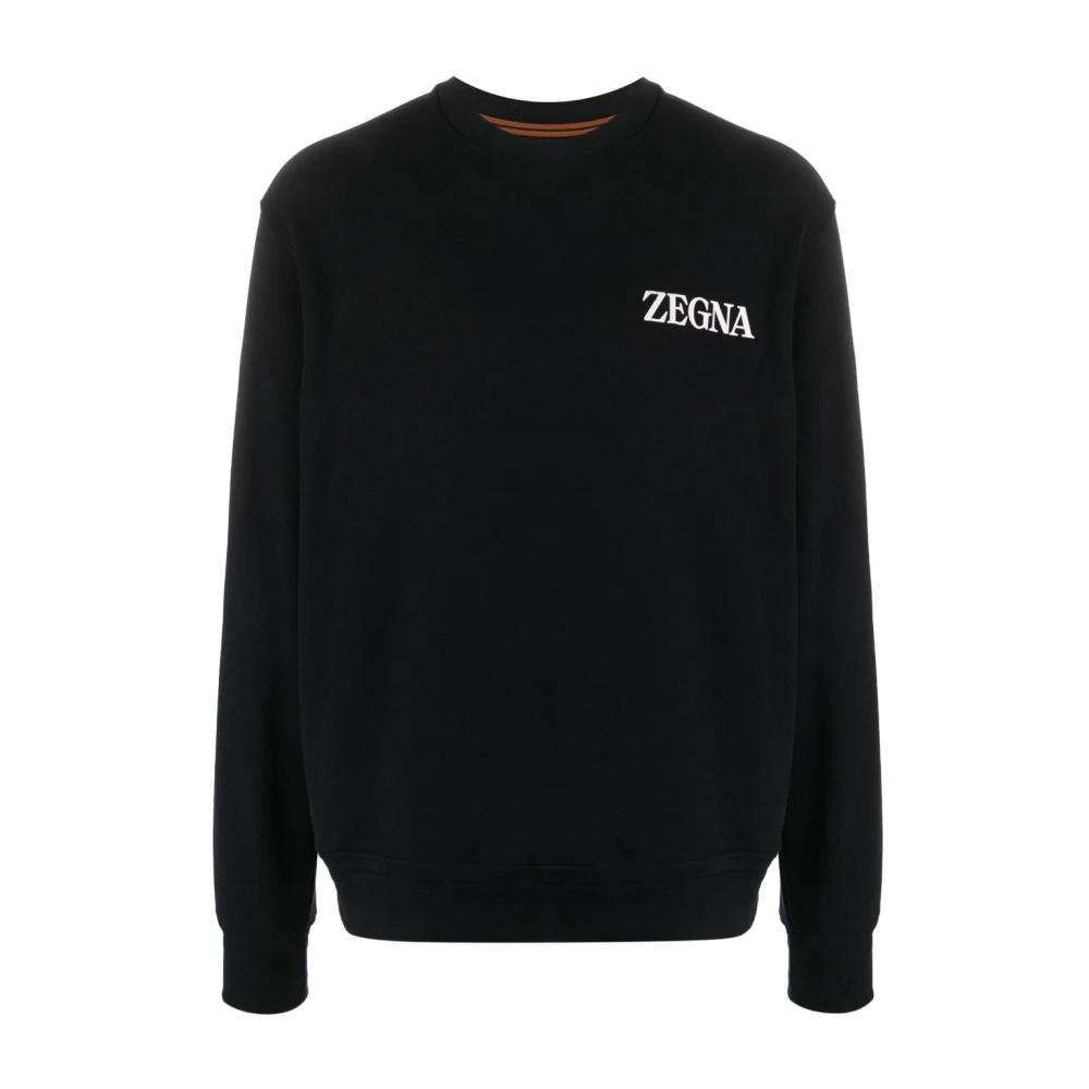 Ermenegildo Zegna Zwarte Sweatshirt Aw23 Herenmode Black Heren