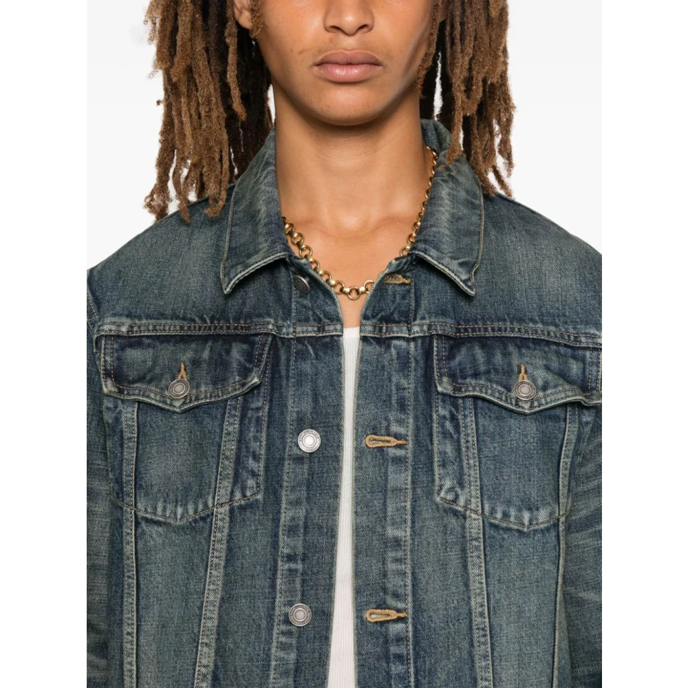 Saint Laurent Denim Jas Blue Heren