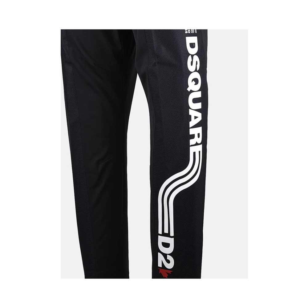 Dsquared2 Herenbroek van wol met metalen inzetstukken Black Heren