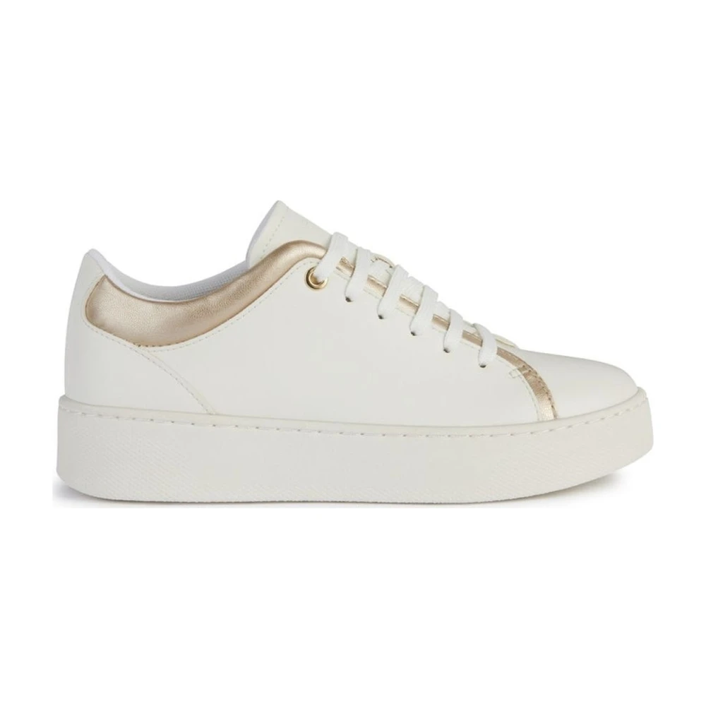 Geox Women's White Sneakers, 4 Uk, Skyely Trainers For