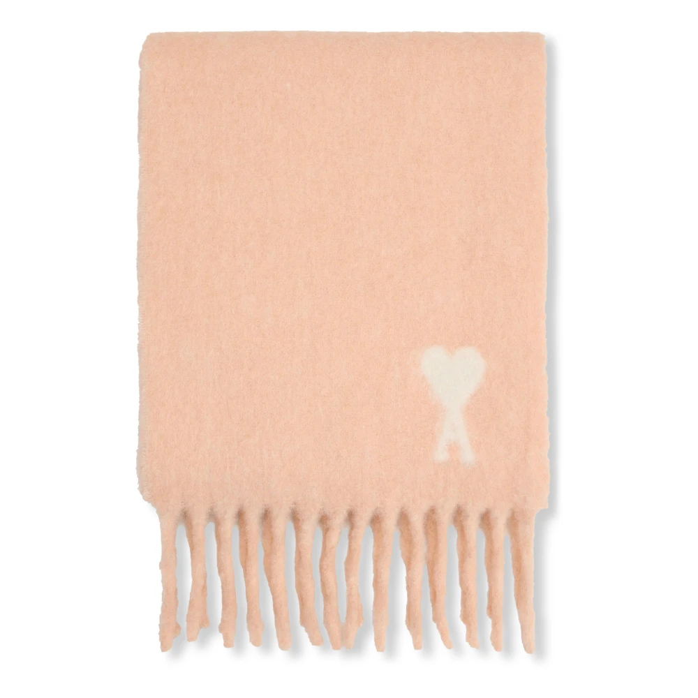 Ami Paris Donna Rosa De Coeur Scarf