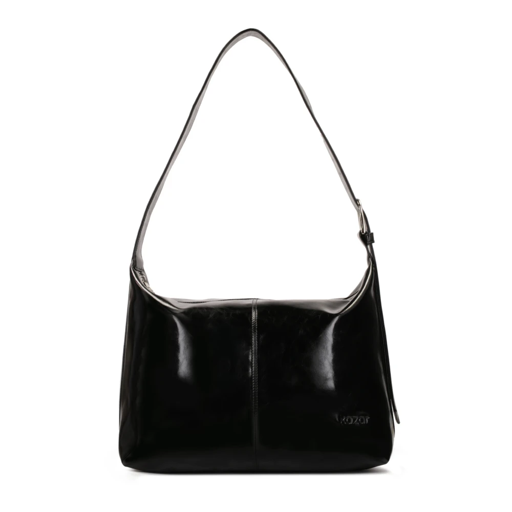 Kazar Minimalistische handtas met schouderband Black Dames
