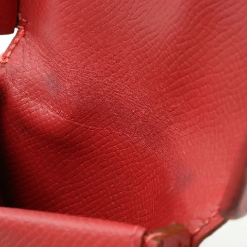 Hermès Vintage Pre-owned Leather wallets Red Dames