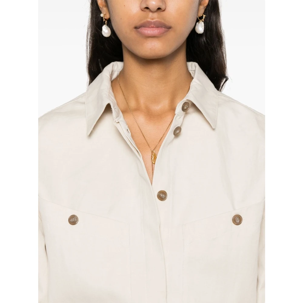 IRO Beige Blouse met Zakken Beige Dames