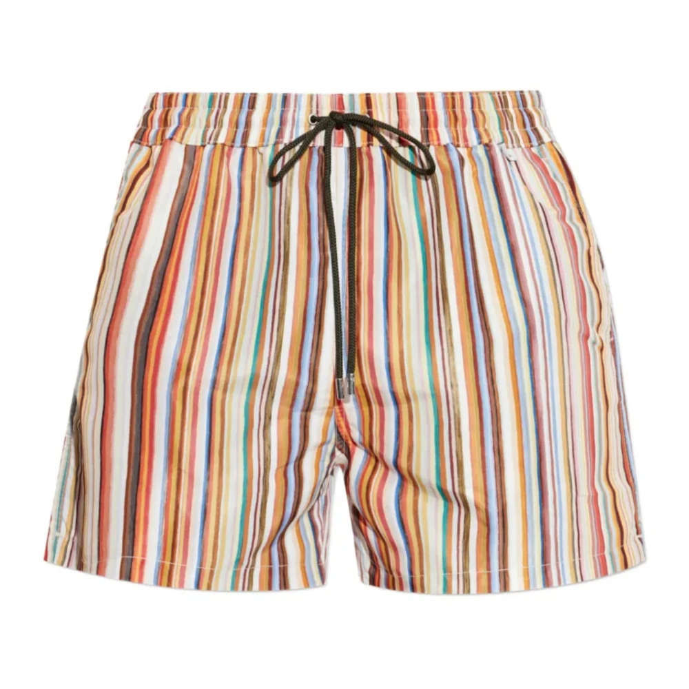 Paul Smith Multicolor Beachwear, Male, L, Striped Swim Shorts