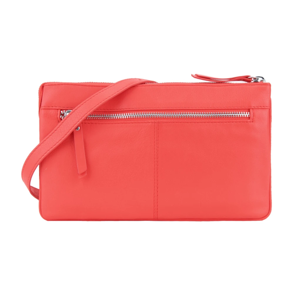 Tosca Blu Dames Schoudertas met Rits Orange Dames